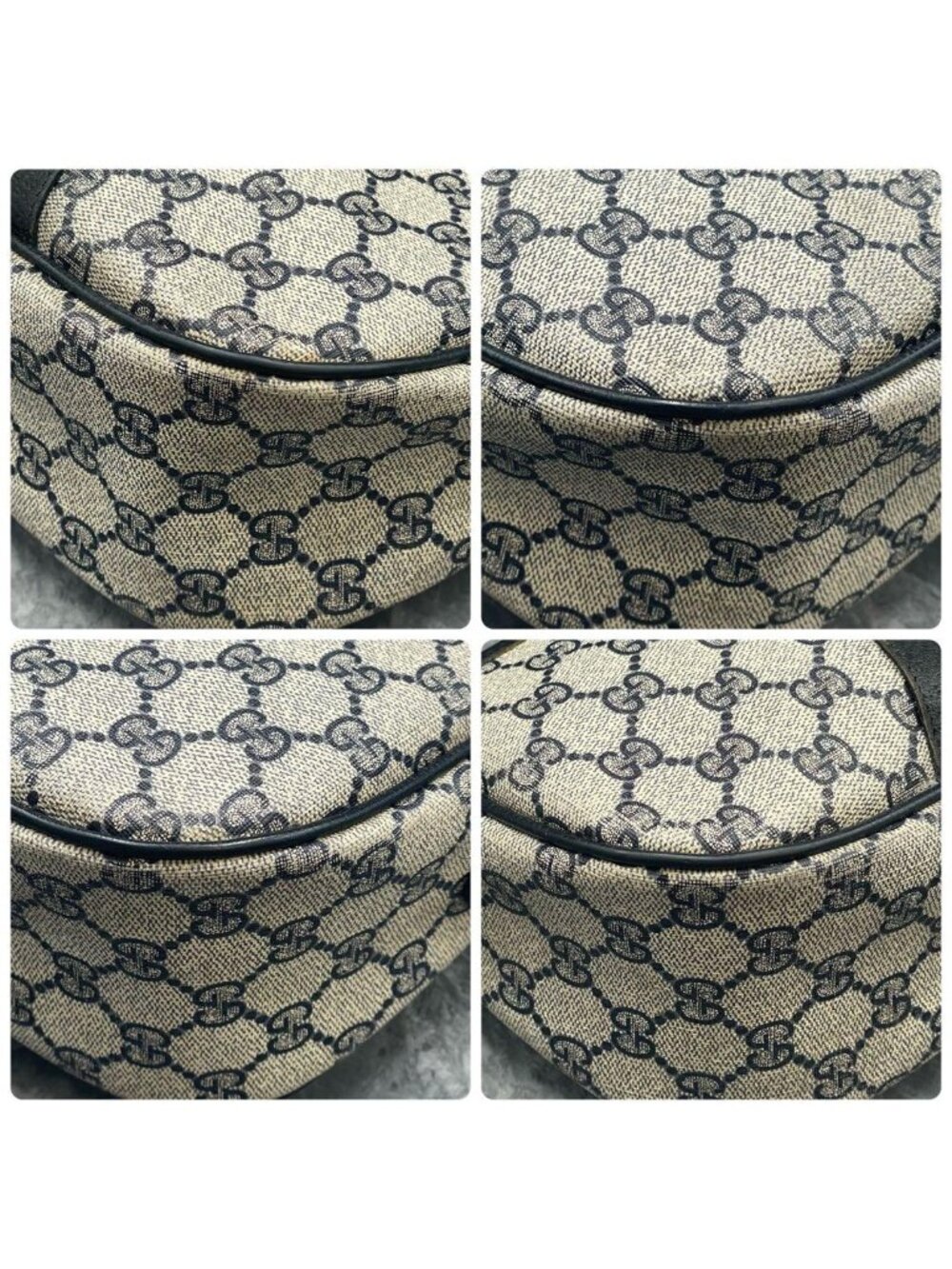 Gucci GG Sherry Line Shoulder Bag Navy Logo - Picture 9 of 10